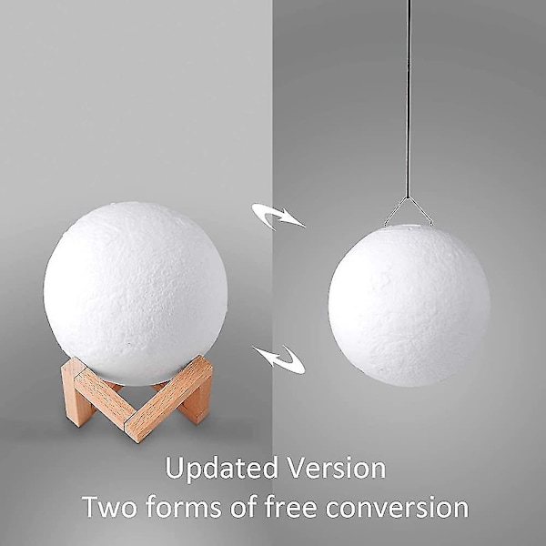 3D-månlampa, bra 3d- printed månlampa Månnattljus Dimbar med kran