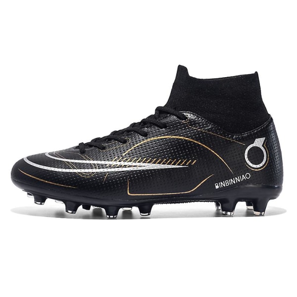 Fotbollsskor för män Halkfria fotbollsskor Klossar Gräs Fotbollssneakers Yj619 Black 39