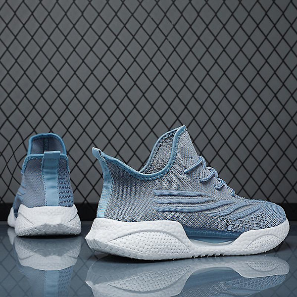 Herrskor Flyknit Sneakers Andas Slip-On löparskor FB2622 Blue 41