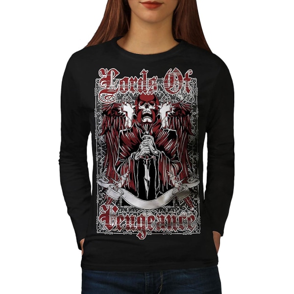 Lords Of Vengeance Kvinnor Svart Långärmad T-shirt | Wellcoda L