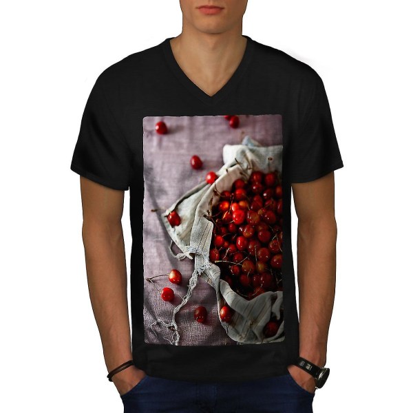 Berry Hippy Men Svart T-shirt med halsringning 3XL