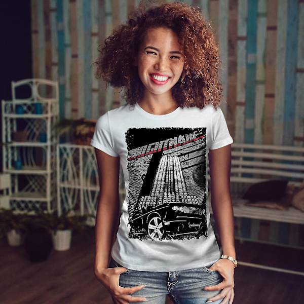 Nightmare Muscle Fast White t-shirt för kvinnor M