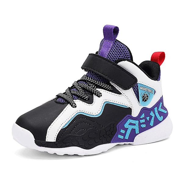 Basketskor för barn Mode Halkfria sneakers Andas sportskor A02 Purple 34