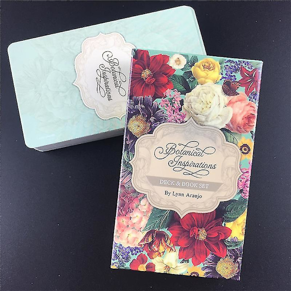 Botanisk inspiration Oracle-kort Mystisk spådom Tarotdäck Brädspel Utsökt blomdesign för kvinnor, flickor, 1 st bordsduk