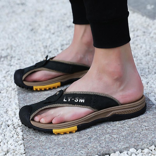 Herrtofflor Kohud Flip-Flop sandaler 1F7223 Black 43