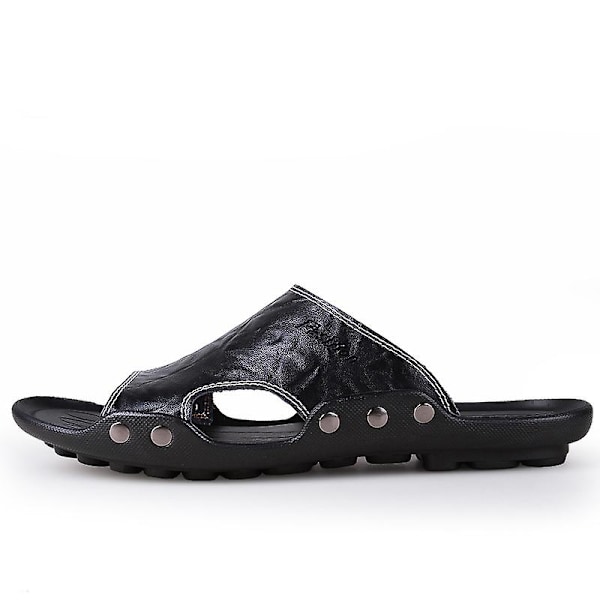 Herrtofflor Halkfria sandaler Mode strandskor för kvinnor q7 Black 41