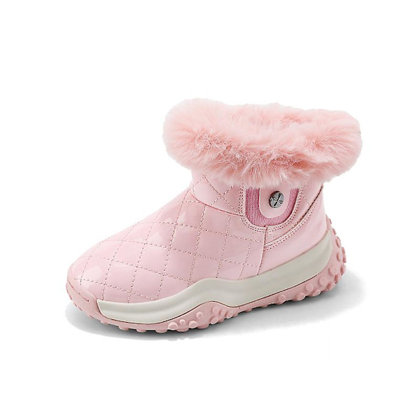Pojkar Flickor Snöstövlar Vinterstövlar Ankelstövlar Barnstövlar Varm päls Anti-halk 2KK2117 Pink 34