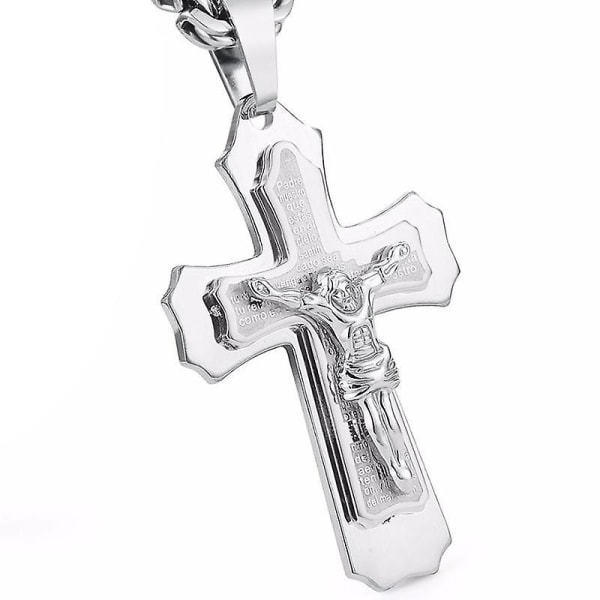 NYTT europeiskt och amerikanskt mode mäns kors halsband hänge mäns tro smycken-hänge