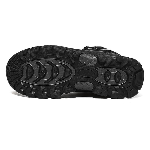 Vintersnöskor för män Vattentåliga skor Anti-halk Casual Lätt vandringskänga 9020 Black 43