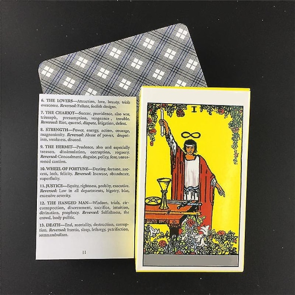 Hot Sälj tarotkort för spådomar Personligt bruk Tarotdäck Full engelsk version44st Ts61