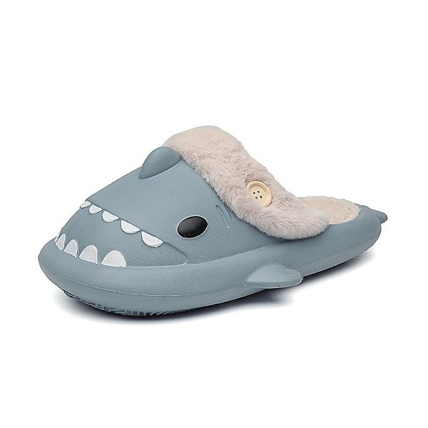 Herr Damtofflor Memory Foam Komfort bomullsblandning Stängd tå House Skor 2K2356 Blue 40-41