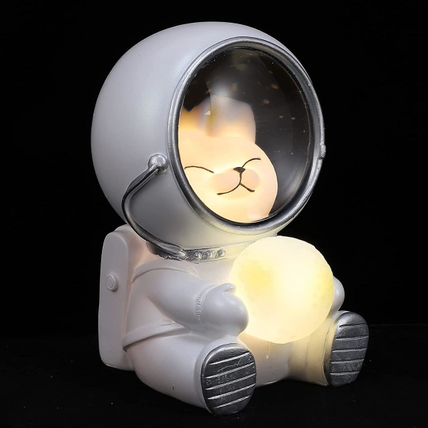 Söt Spaceman Led-ljus USB lampa USB Kattformad Astronaut Bordslampa Liten Dag Natt Skrivbordsdekoration