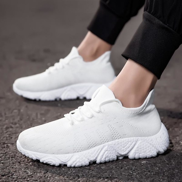 Herrsneakers för Aldult löptennisskor Lättviktsventilerande Sport 3Cm888 White 42