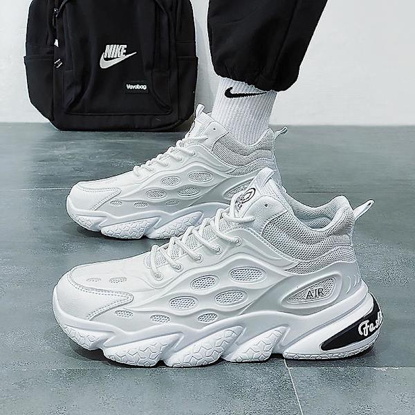 Herr Dam Sneakers Andas löparskor Mode Sportskor Z328 White 41