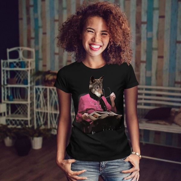 Wolf Bookworm Sir Women Blackt-shirt L