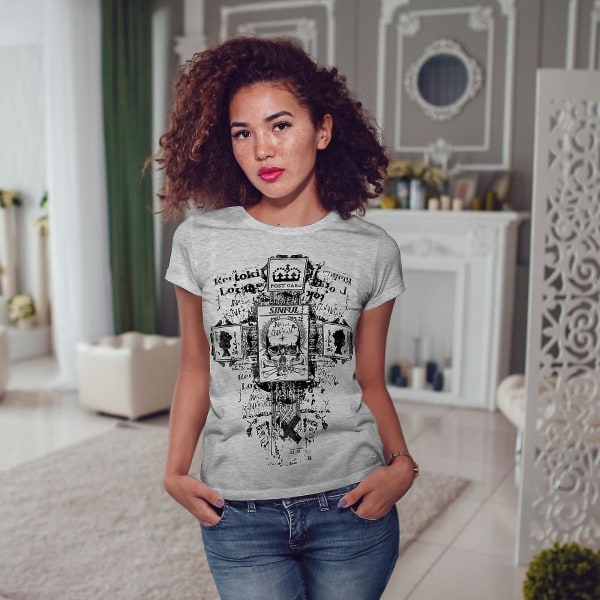 Symboler Goth Vintage Women Greyt-shirt S