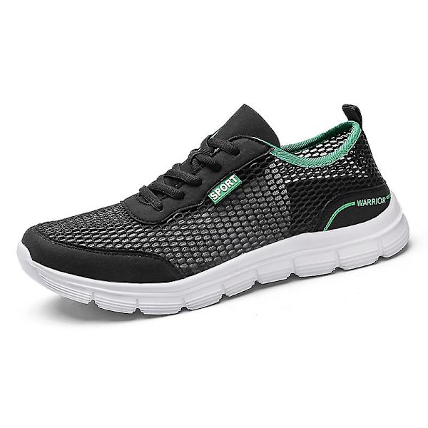 Män Skor Höst Soft Loafers Skor Lättvikt Billiga Mesh Casual Herr Sneakers 2G8928-1 Black 41