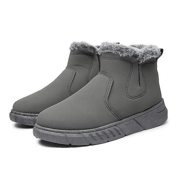 Vintersnöskor för män Vattentåliga skor Anti-halk Casual Lättviktsskor i bomull M868 Gray 39