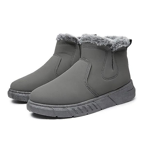 Vintersnöskor för män Vattentåliga skor Anti-halk Casual Lättviktsskor i bomull M868 Gray 44