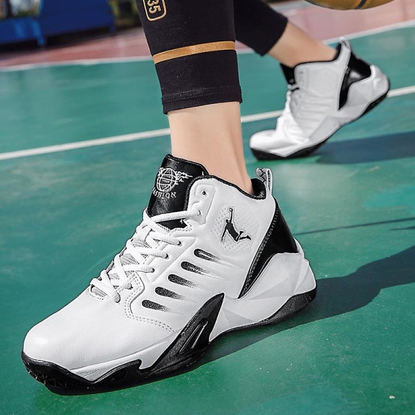 Basketskor för män Aldult Bekväma Sneakers Utomhussportskor 3B9136 WhiteBlack 36