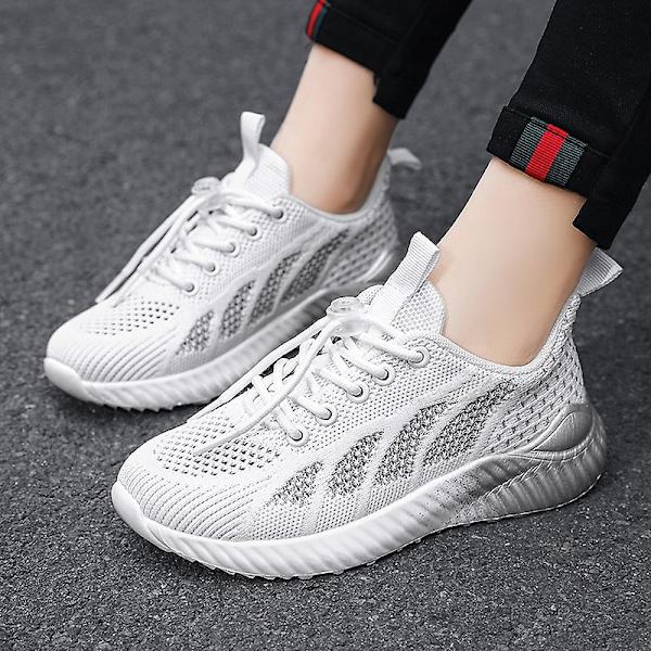 Sneakers för barn Löpartennisskor Lättviktsventilerande Sport Athletic 3Dn270 White 38