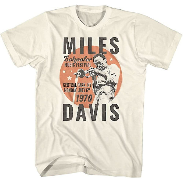 Miles Davis 70-talsmusik Jazz Schaefer Music Festival Vuxen kortärmade t-shirts Konsert-tröjor Coola grafiska t-shirts S