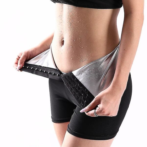 Nya Svett Bastu Byxor Kroppsformare Viktminskning Bantningsbyxor Dam Waist trainer Mage Hot Thermo Sweat Leggings Fitness Träning,01 Asian size M