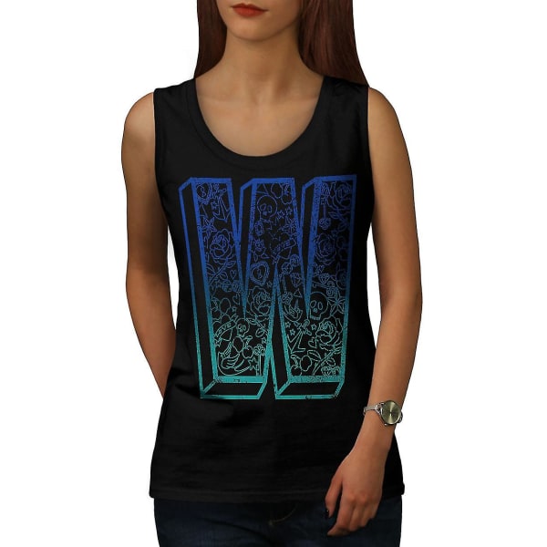 Wellcoda Blue Women Blacktank Top M