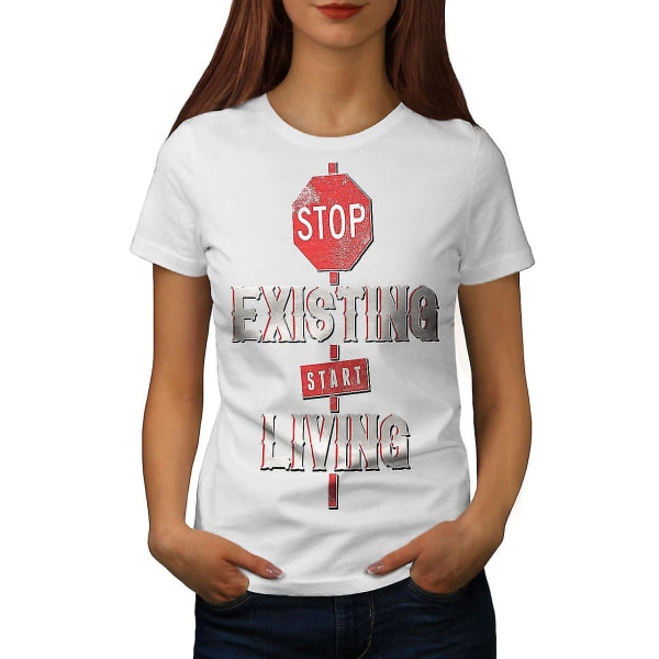 Stoppa existerande Live Women Whitet-shirt XL