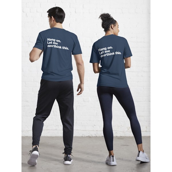 Vänta. Låt mig övertänka detta. Aktiv T-shirt Navy L_Back