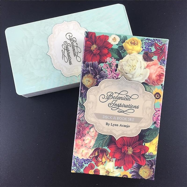 Botanisk inspiration Oracle-kort Mystisk spådom Tarotdäck Brädspel Utsökt blomdesign för kvinnor, tjejer45st Ts54