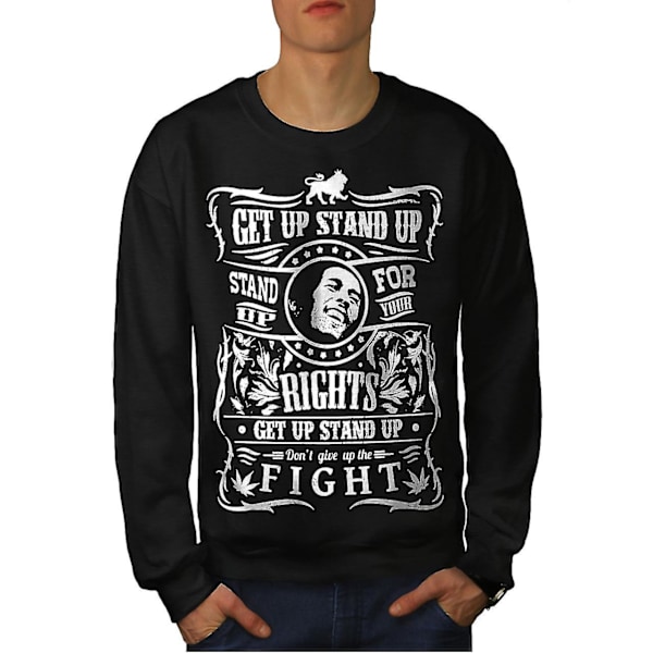 Bob Marley Quote Män Blacksweatshirt M