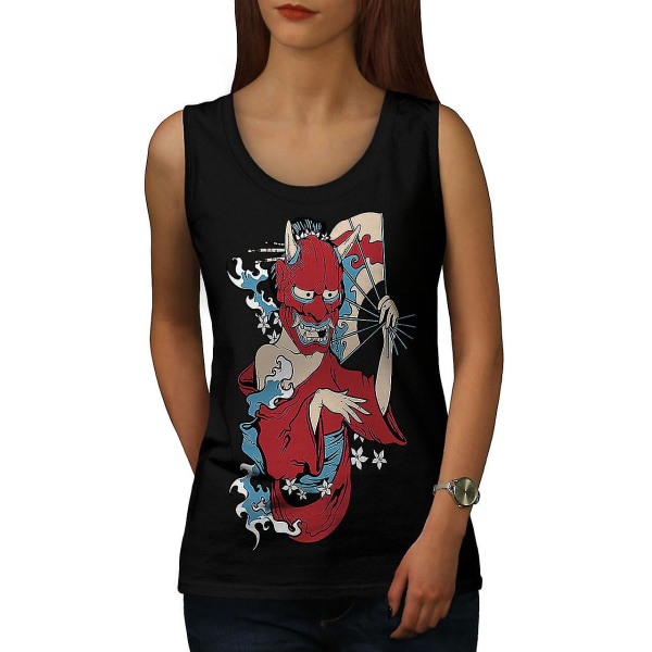 Evil Devil Girl Kvinnor Blacktank Top | Wellcoda M