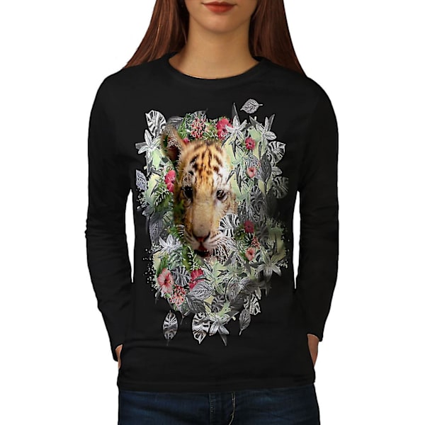 Tiger Söt Natur Djur Kvinnor Långärmad T-shirt XL