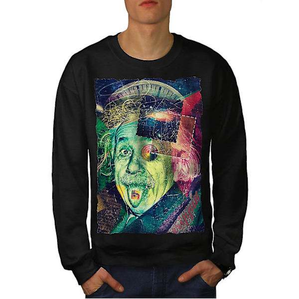 Einstein Philosophy Men Blacksweatshirt | Wellcoda M