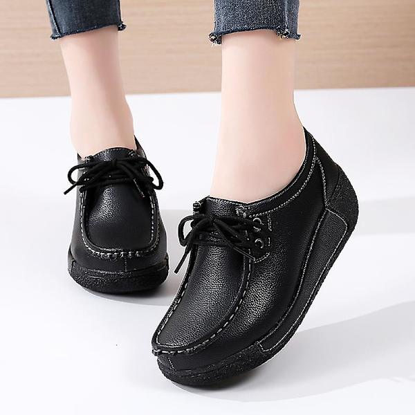 Damskor för casual Loaferskor Mammaskor 3A691 Black 40