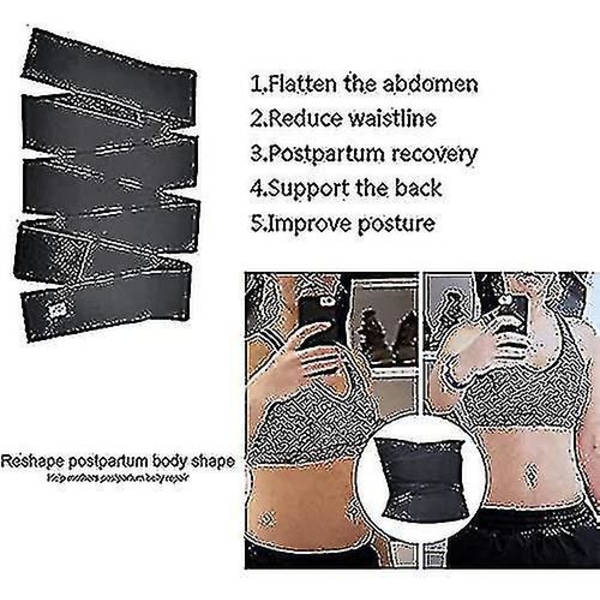 Invisible Wrap Waist Trainer Tejp Snatch Me Up Bandage Kvinnor slimmande mage Wrap Bälte Bastu Trimmer (ruipei)