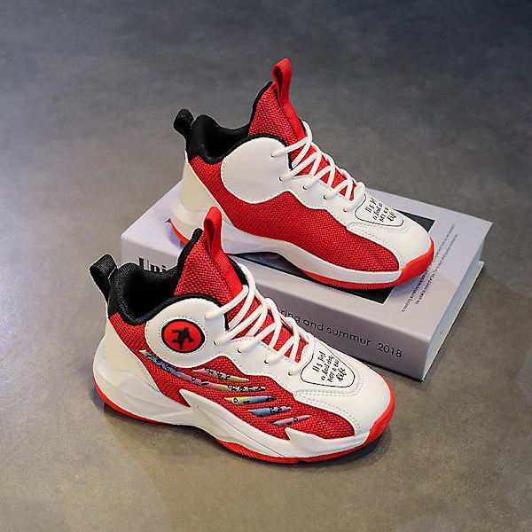 Barn Pojkar Flickor Sneakers Andas löparskor Mode Sportskor 3As800 Red 34