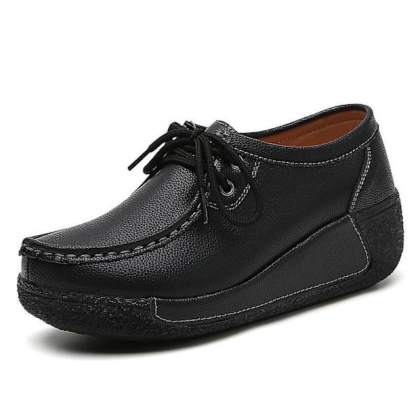 Damskor för casual Loaferskor Mammaskor 3A691 Black 36