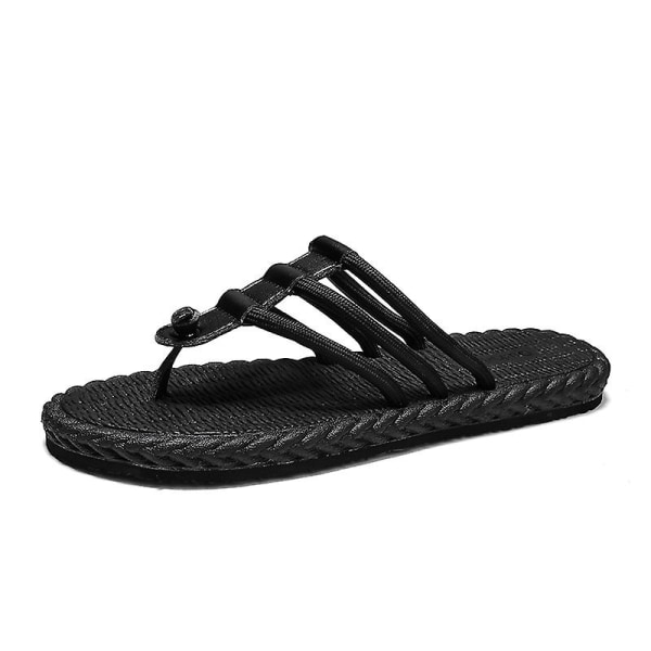 Herrsandaler Mode Casual Andas strandskor hgq223 Black 40