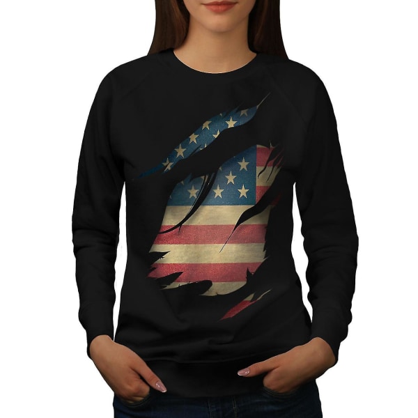 Flagga Vintage Country Women Blacksweatshirt L