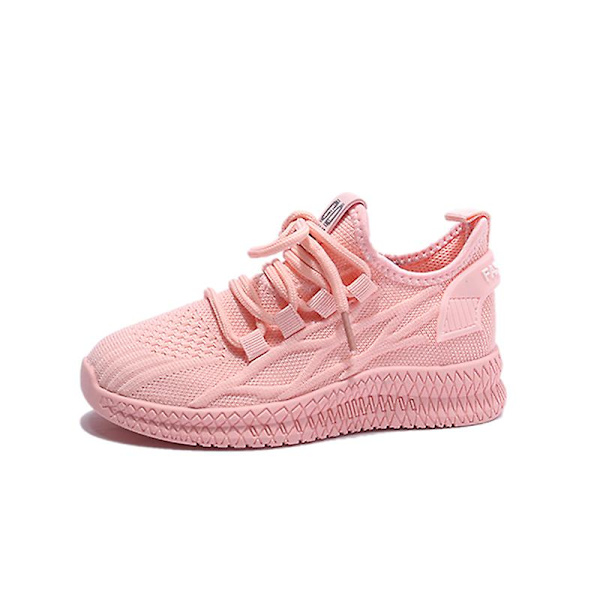 Sneakers som andas löparskor Mode Pojkar Flickor Sportskor 3A1363 Pink 34