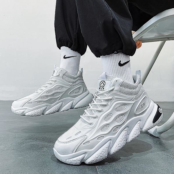 Herr Dam Sneakers Andas löparskor Mode Sportskor Z328 White 41