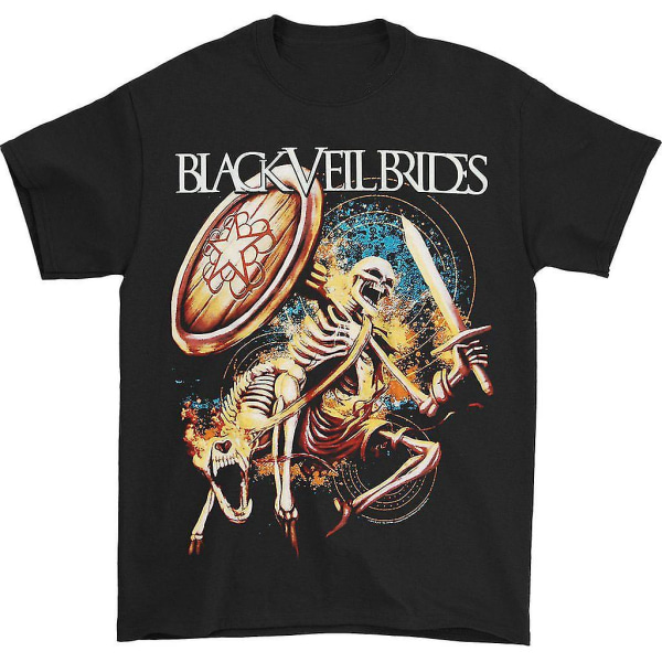 Svart Veil Brides Skelewarrior T-shirt S