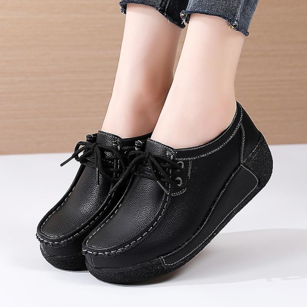 Damskor för casual Loaferskor Mammaskor 3A691 Black 35