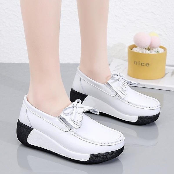 Damer Casual Mode Skor Loafer Skor Mamma Skor 3Au18798 White 41