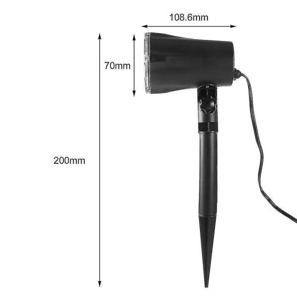 Vattentät Ip44 Utomhus/inomhus 4w 4 LEDs Färgglad Led Projektor Jul