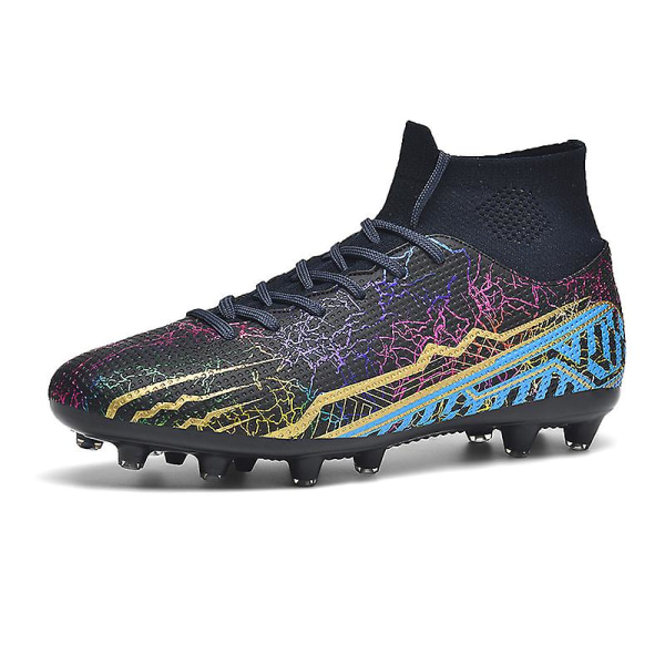 Fotbollsskor för män Halkfria fotbollsskor Klossar Gräs Fotbollssneakers 2L2311 Black 43
