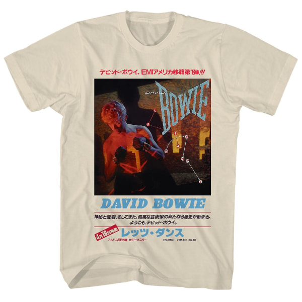 David Bowie T Shirt Låt oss dansa japansk text David Bowie tröja L