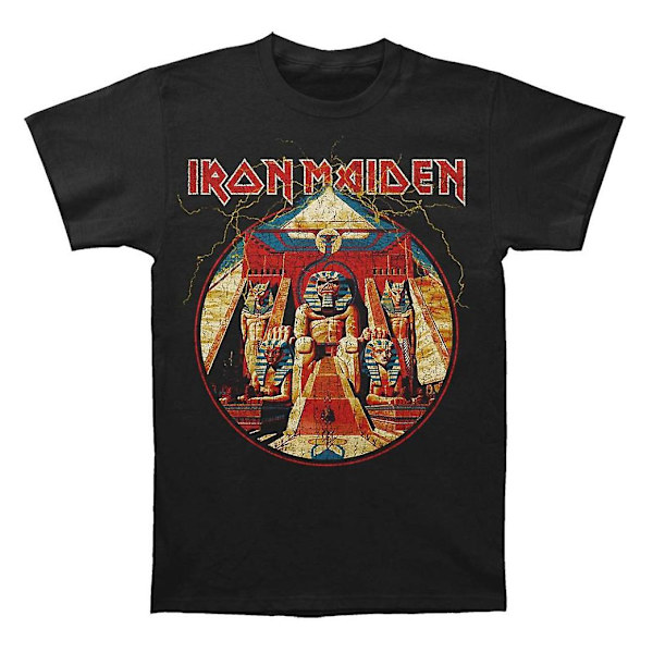 Iron Maiden Powerslave Lightning Circle T-shirt Black L